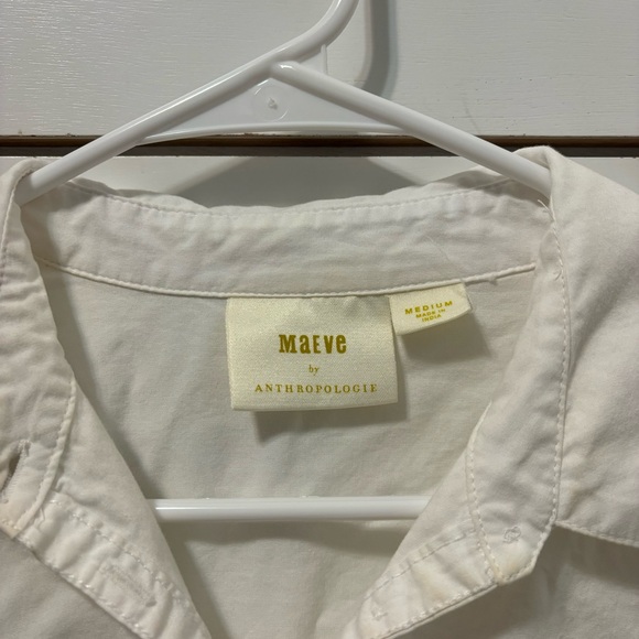 Anthropology  White Button Down Shirt - Picture 4 of 6